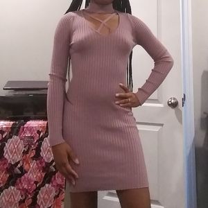 Violet thin sweater dress